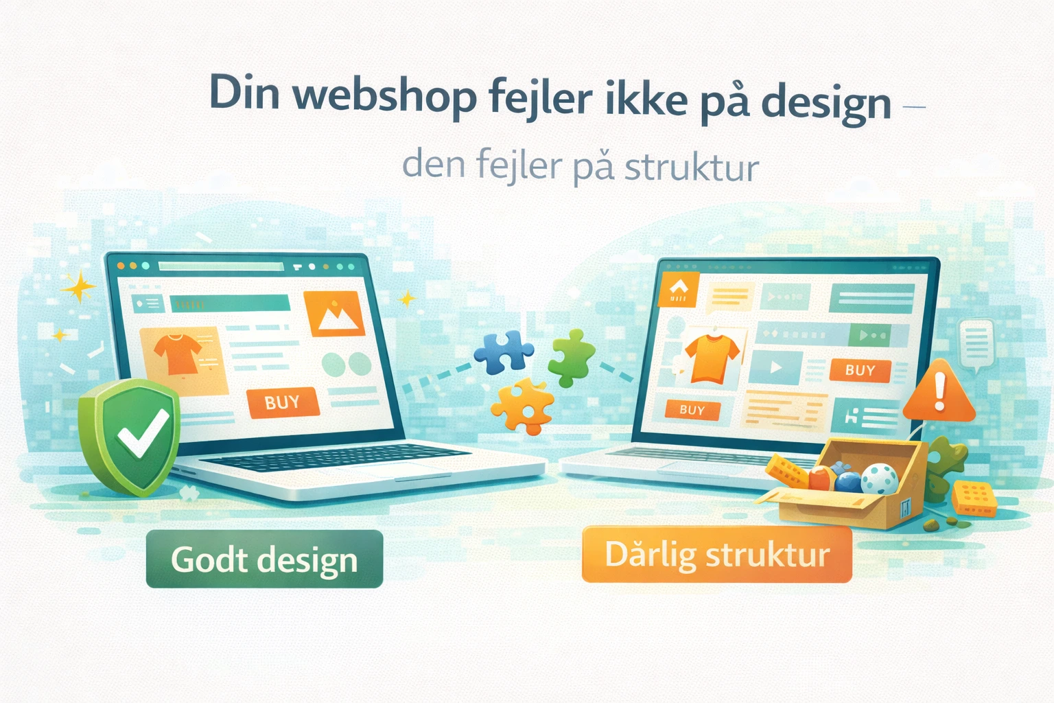 Din webshop fejler ikke på design – den fejler på struktur