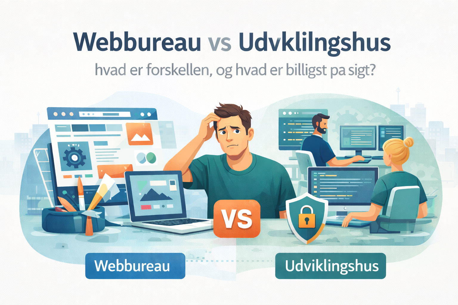 Webbureau vs udviklingshus – hvad er forskellen, og hvad er billigst på sigt?